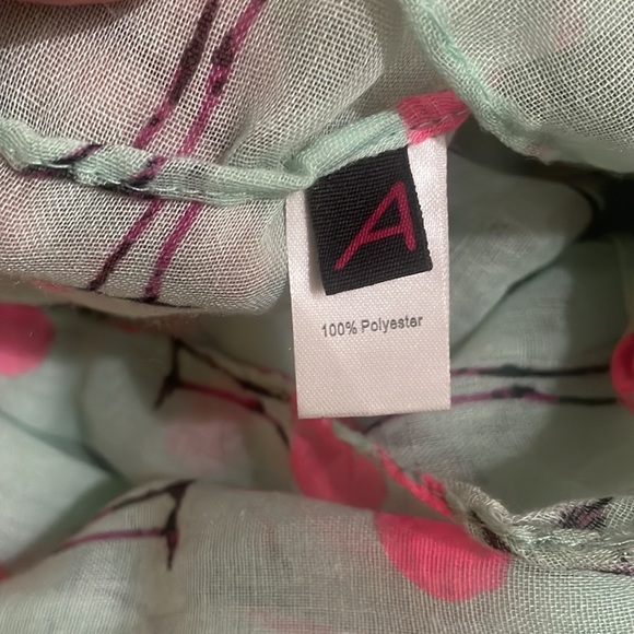 Summer Hat & Scarf Set, Flamingo Themed, Color: light green/hot pink - Picture 8 of 15